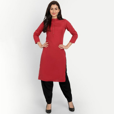 Women Black Solid Loose-Fit Salwar